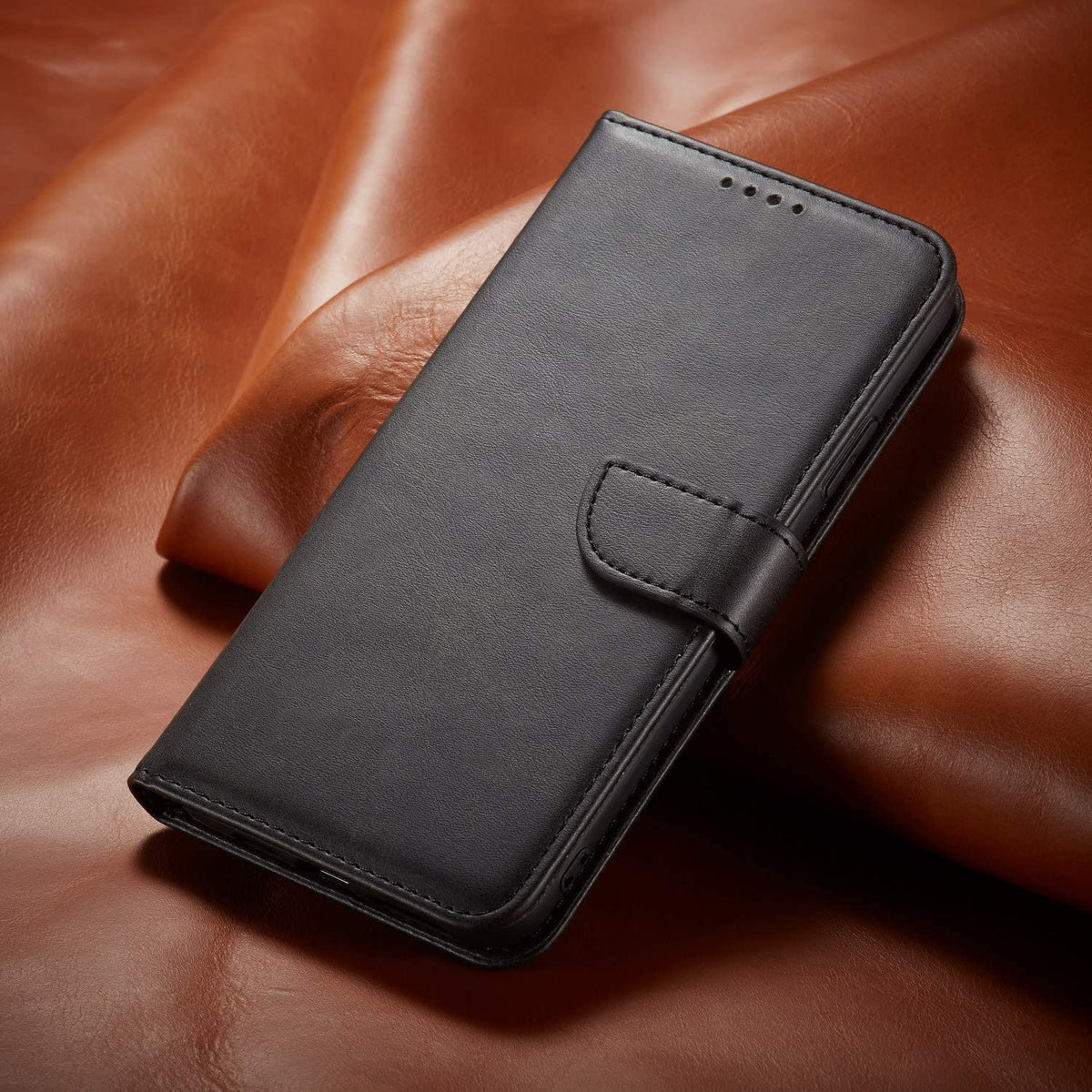 Dėklas Wallet Case Samsung A576 A57 5G juodas