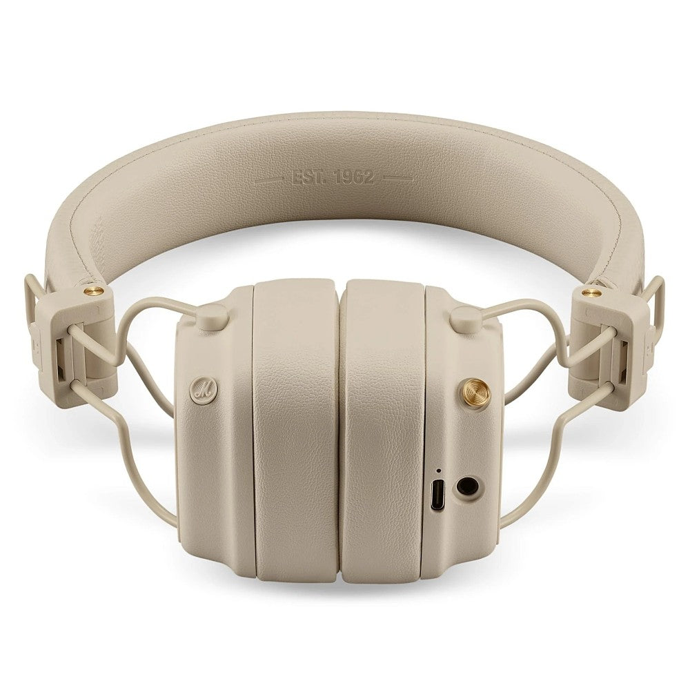 Belaidės ausinės Marshall Major V On-Ear Bluetooth kreminės