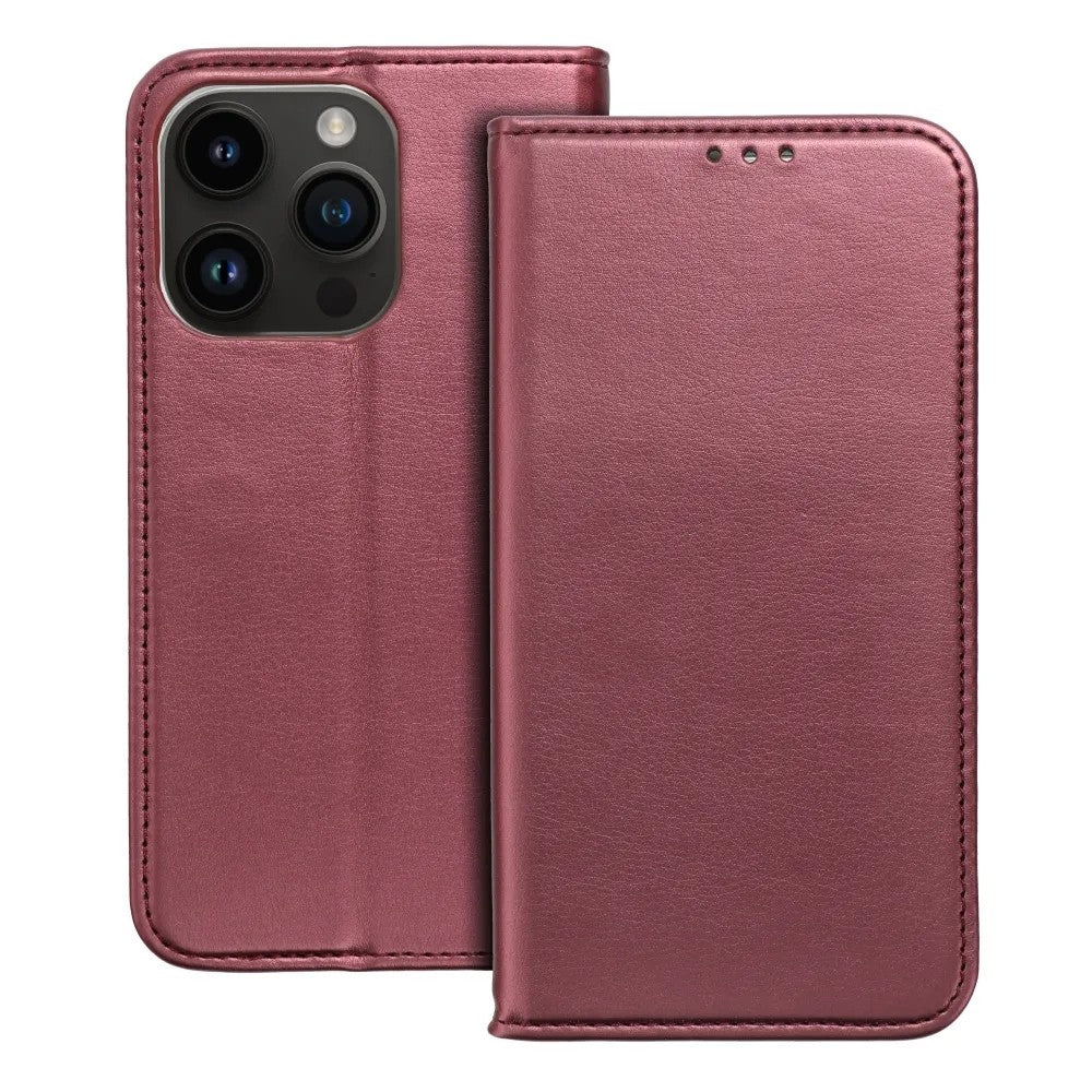 Dėklas Smart Magnetic Samsung A376 A37 5G tamsiai raudonas
