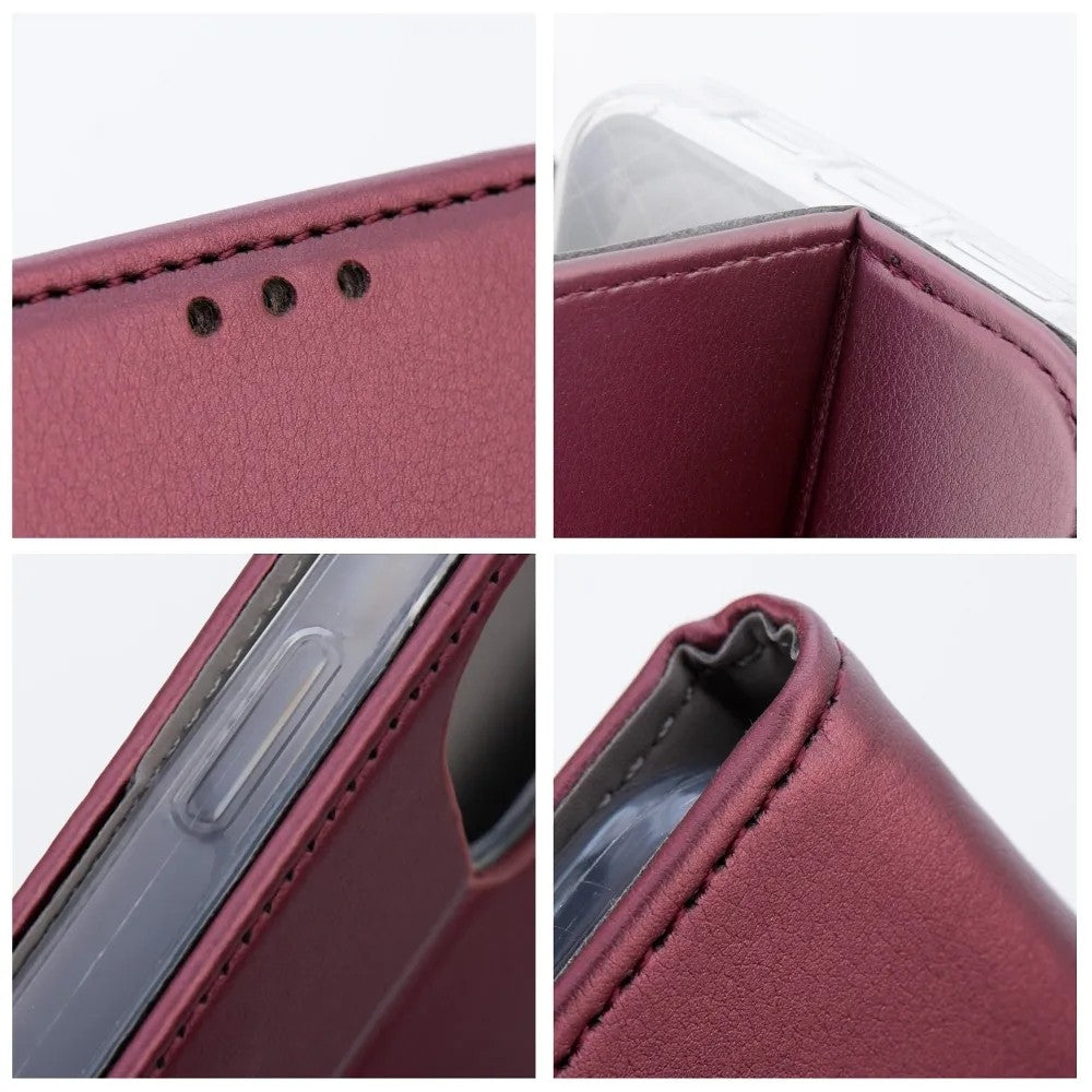Dėklas Smart Magnetic Samsung A376 A37 5G tamsiai raudonas