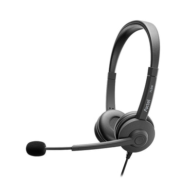 Ausinės su mikrofonu Axtel FLOW UC stereo USB-A/C juodos