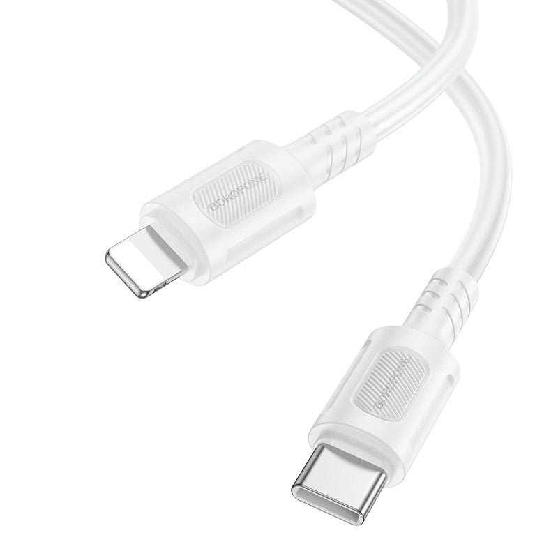 USB kabelis Borofone BX111 USB-C to Lightning 1.0m baltas