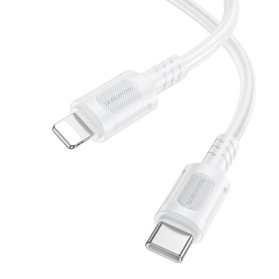 USB kabelis Borofone BX111 USB-C to Lightning 1.0m baltas