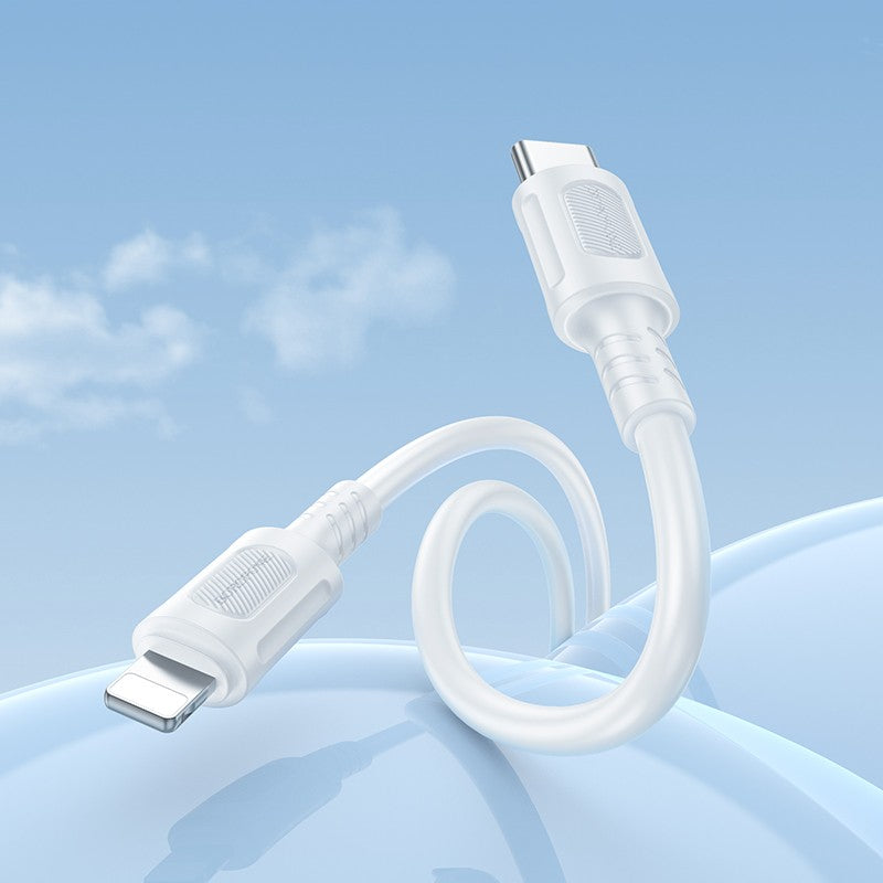 USB kabelis Borofone BX111 USB-C to Lightning 1.0m baltas