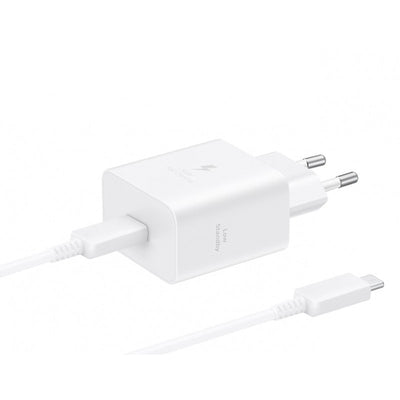 Įkroviklis Samsung EP-T4511XWEGEU 45W USB-C + USB-C to USB-C cable 1.8m baltas