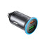 Automobilinis įkroviklis Acefast B15 65W USB-C/USB-A pilkas