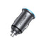 Automobilinis įkroviklis Acefast B15 65W USB-C/USB-A pilkas