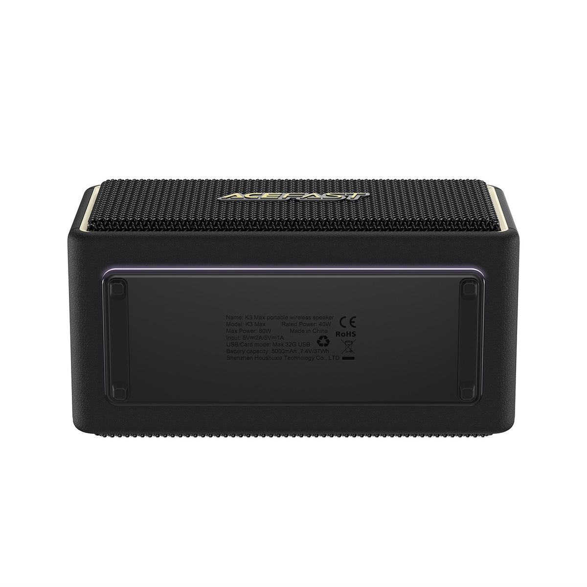 Bluetooth nešiojamas garsiakalbis Acefast K3 Max juodas
