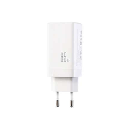 Įkroviklis Joyroom JR-TG10 GaN 65W 2xUSB-C/USB-A + USB-C to USB-C 100W 1.2m cable baltas