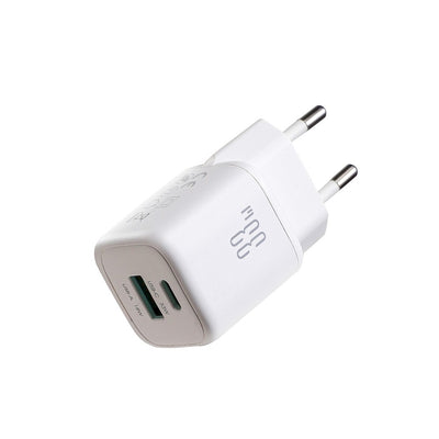 Įkroviklis Joyroom JR-TG7 33W USB-C/USB-A + USB-C to USB-C 60W 1.0m cable baltas
