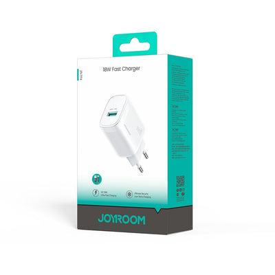 Įkroviklis Joyroom JR-TF4 18W USB-A + USB-A to Lightning cable 1.0m baltas