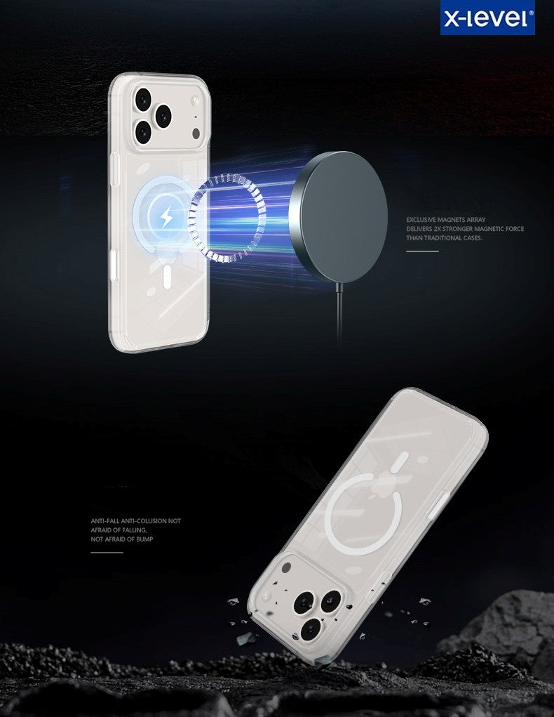 Dėklas X-Level Space II MagSafe Apple iPhone 17 skaidrus