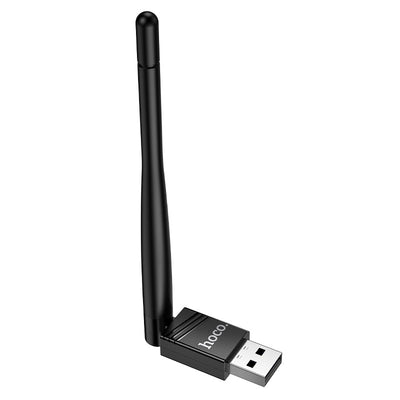 USB Wi-Fi adapteris Hoco HI37 Wi-Fi4 juodas