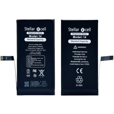 Akumuliatorius StellarXcell Diagnostic Apple iPhone 14 3280mAh (Standart Capacity + HQ Copy BMS)