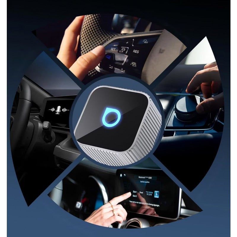 Belaidis CarPlay/Android Auto adapteris Ottocast Mini Cube sidabrinis CP88-T2