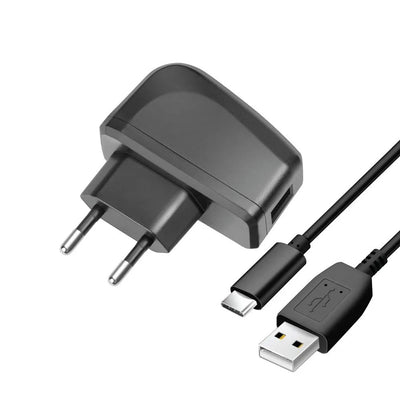 Įkroviklis Blue Star Lite 10W USB-A + USB-A to USB-C cable juodas