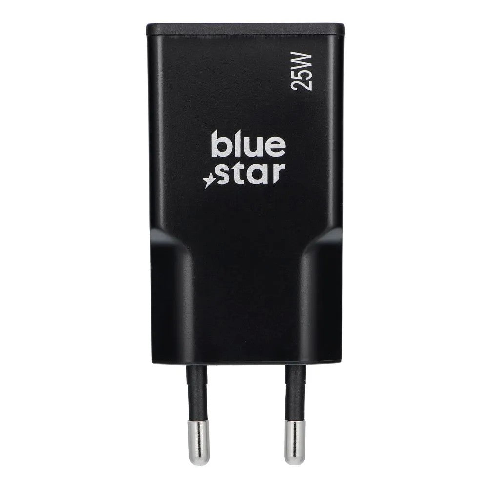 Įkroviklis Blue Star Slim GaN 25W USB-C/USB-A juodas