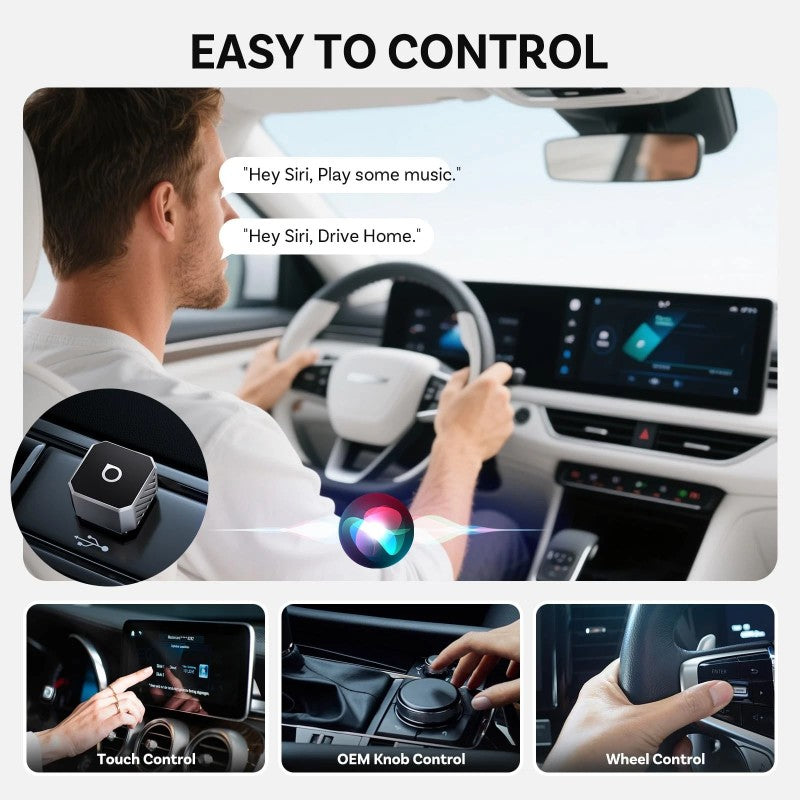 Belaidis CarPlay/Android Auto adapteris Ottocast Mini Cube juodas CP88-T3