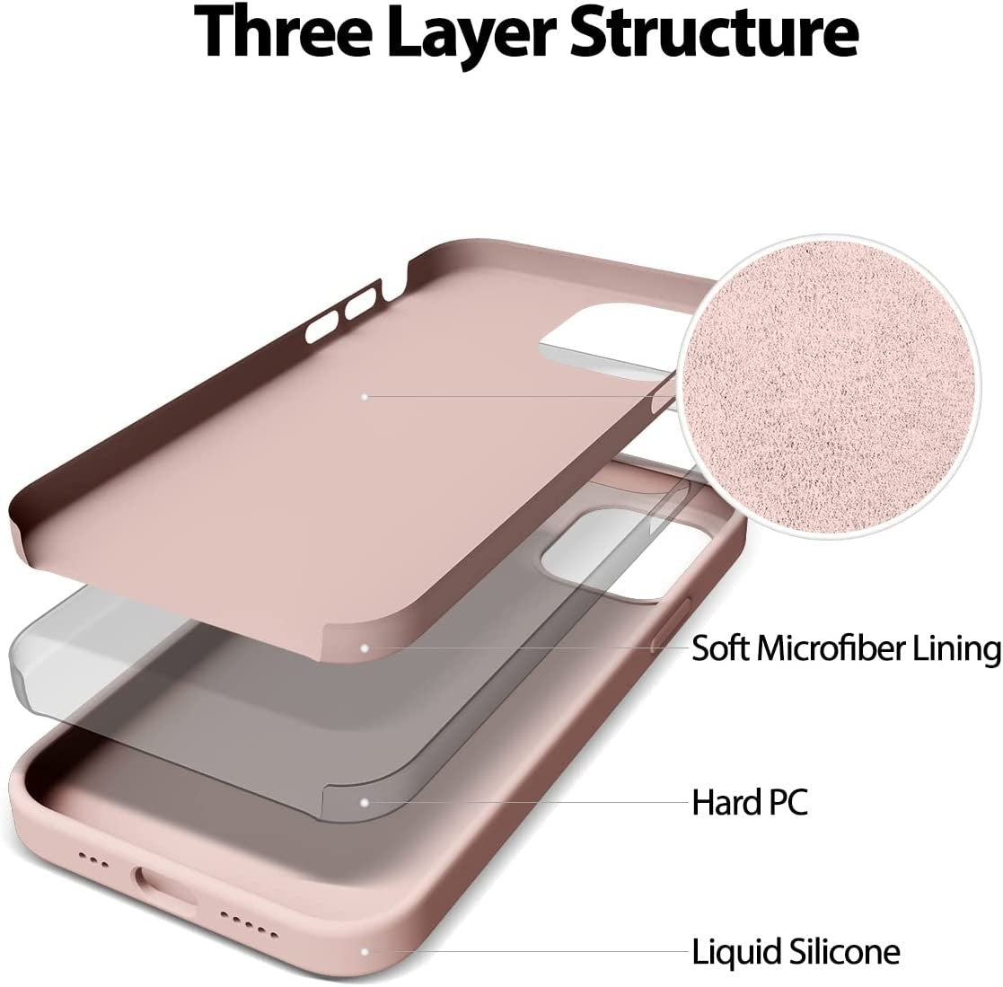 Dėklas Mercury Pure Magsafe Silicon Case Apple iPhone 16e/17e rožinio smėlio