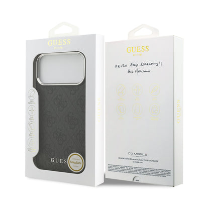 Dėklas Guess 4G MagSafe Apple iPhone 17 Pro Max juodas
