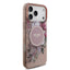 Dėklas Guess IML Flowers Strap MagSafe Apple iPhone 17 Pro Max rožinis