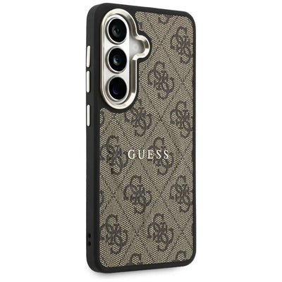 Dėklas Guess PU Leather 4G Gold Frame Magnetic Samsung S942 S26 rudas