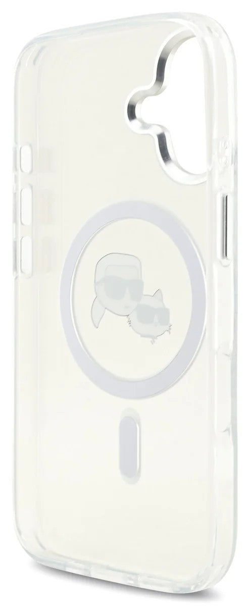 Dėklas Karl Lagerfeld IML K&CH Heads Metal Frame MagSafe Apple iPhone 17