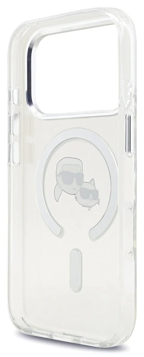 Dėklas Karl Lagerfeld IML K&CH Heads Metal Frame MagSafe Apple iPhone 17 Pro Max