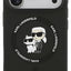 Dėklas Karl Lagerfeld Liquid Silicone Karl and Choupette MagSafe Apple iPhone 17 Pro Max juodas