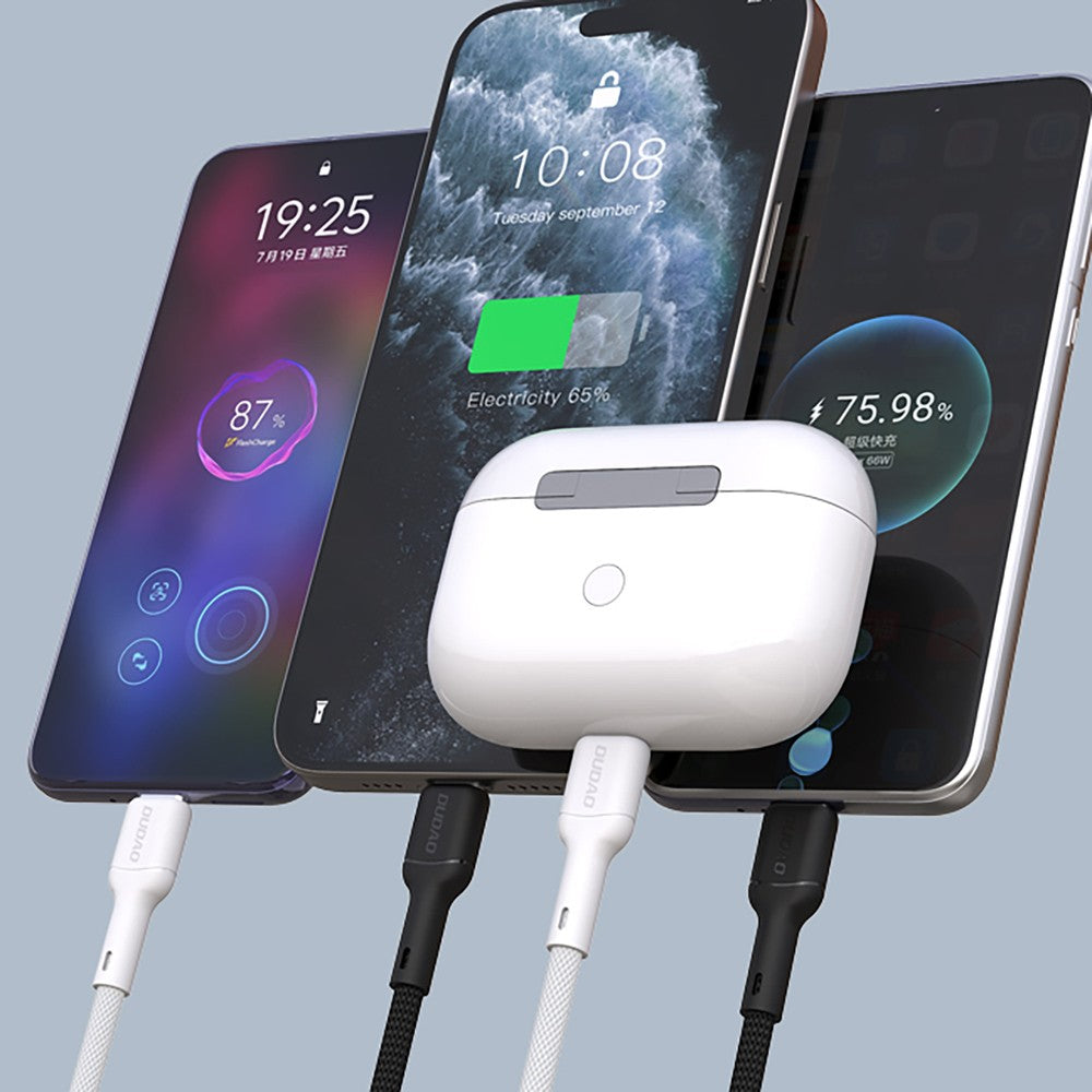 USB kabelis Dudao L9X USB-C to Lightning 30W 1.0m baltas