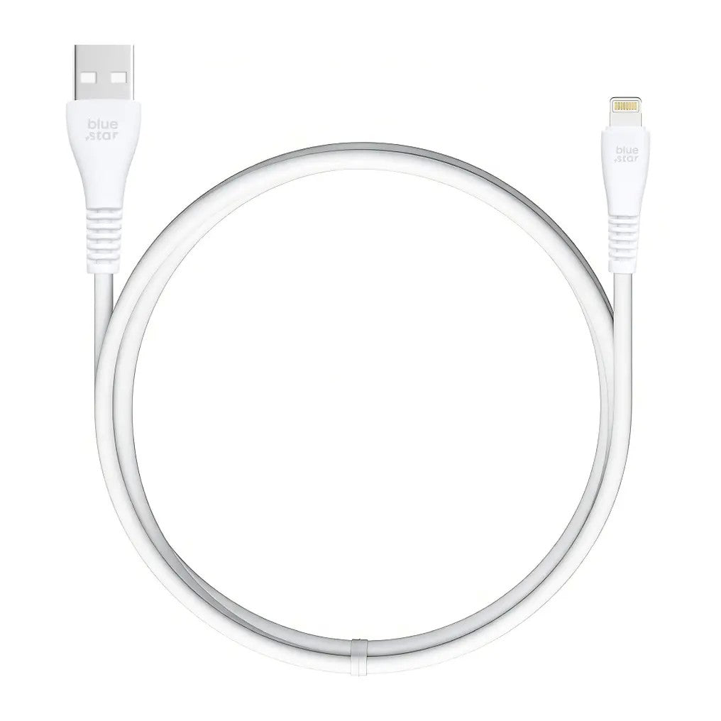 USB kabelis Blue Star PJ-DG5-A USB-A to Lightning 1.0m baltas