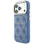 Dėklas Guess PU Leather 4G Gold Frame Embossed MagSafe Apple iPhone 18 Pro Max mėlynas