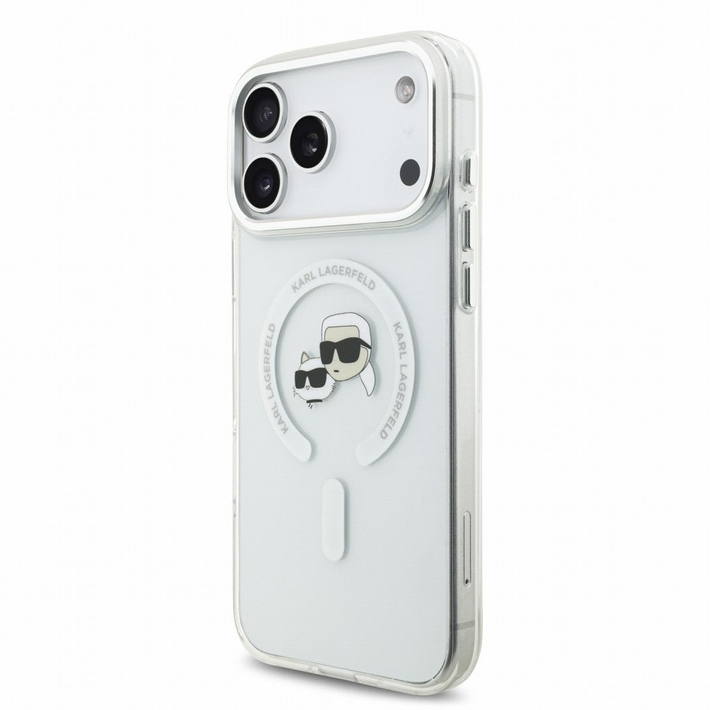 Dėklas Karl Lagerfeld IML K&CH Heads Metal Frame MagSafe Apple iPhone 18 Pro