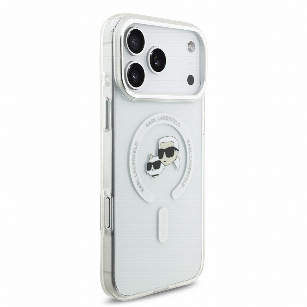 Dėklas Karl Lagerfeld IML K&CH Heads Metal Frame MagSafe Apple iPhone 18 Pro