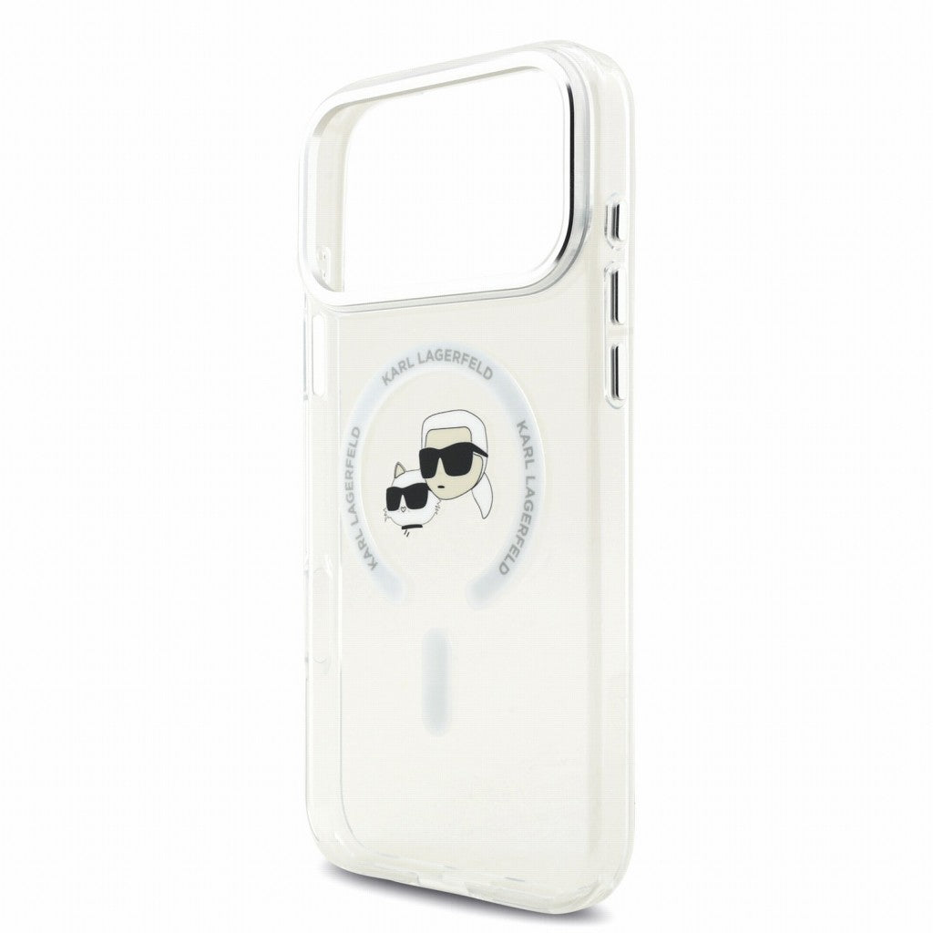 Dėklas Karl Lagerfeld IML K&CH Heads Metal Frame MagSafe Apple iPhone 18 Pro