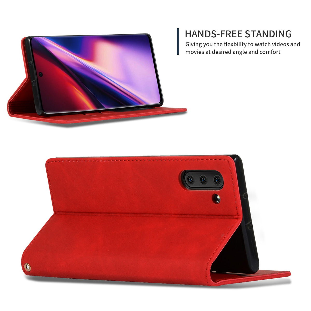 Dėklas Business Style Xiaomi Redmi Note 17 4G/5G raudonas