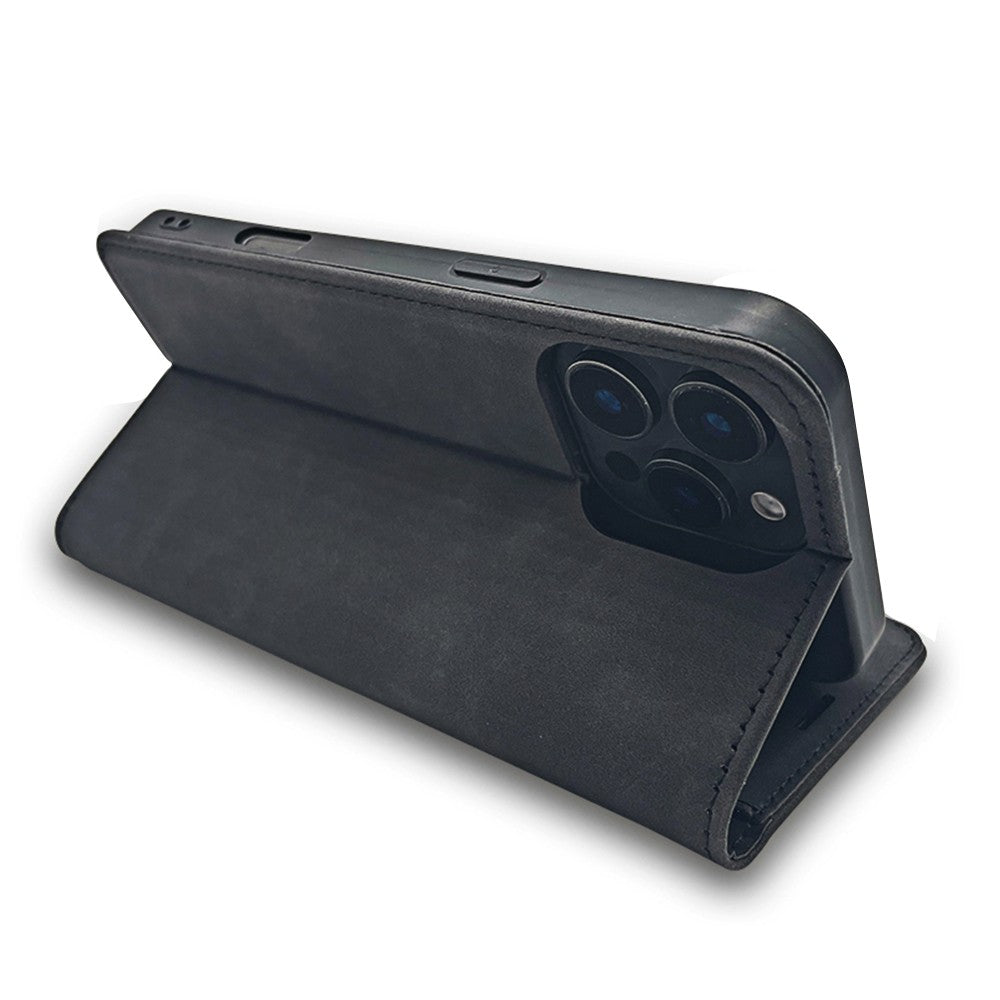 Dėklas Smart Suede Samsung A165 A16 4G/A166 A16 5G juodas