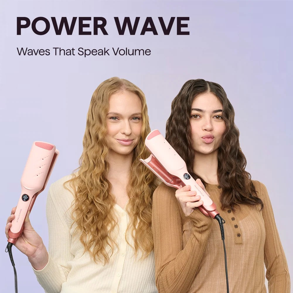Plaukų garbanojimo žnyplės Wavytalk Power Wave rožinės