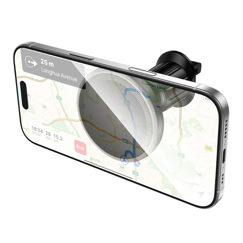 Automobilinis laikiklis-įkroviklis Borofone BH224 Magsafe 15W juodas