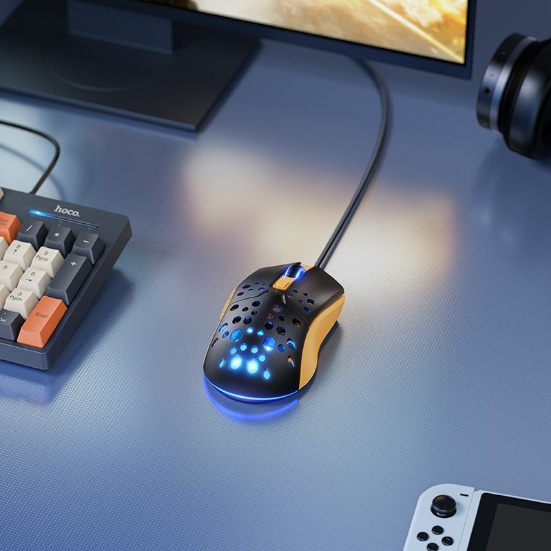 Laidinė pelė Hoco GM51 Gaming juoda/geltona