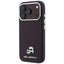 Dėklas Karl Lagerfeld PU Grained Semi Wrap K&CH Heads Magsafe Apple iPhone 18 Pro Max tamsiai raudonas