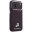 Dėklas Karl Lagerfeld PU Grained Semi Wrap K&CH Heads Magsafe Apple iPhone 18 Pro Max tamsiai raudonas