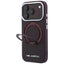 Dėklas Karl Lagerfeld PU Saffiano Ring Stand MagSafe Apple iPhone 18 Pro Max tamsiai raudonas