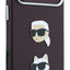 Dėklas Karl Lagerfeld PU Semi Wrap Saffiano K&CH Heads Apple iPhone 18 Pro Max tamsiai raudonas