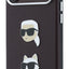 Dėklas Karl Lagerfeld PU Semi Wrap Saffiano K&CH Heads Apple iPhone 18 Pro tamsiai raudonas