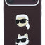 Dėklas Karl Lagerfeld PU Semi Wrap Saffiano K&CH Heads Apple iPhone 18 Pro tamsiai raudonas