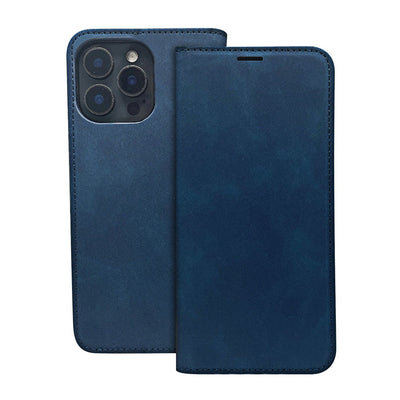 Dėklas Smart Suede Samsung S741 S26 FE tamsiai mėlynas