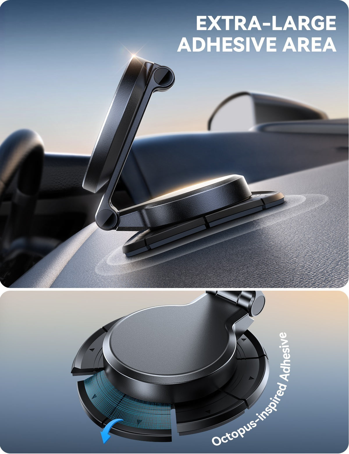[Grąžinta prekė] Automobilinis laikiklis-įkroviklis Joyroom JR-ZS408 (dashboard) 15W juodas
