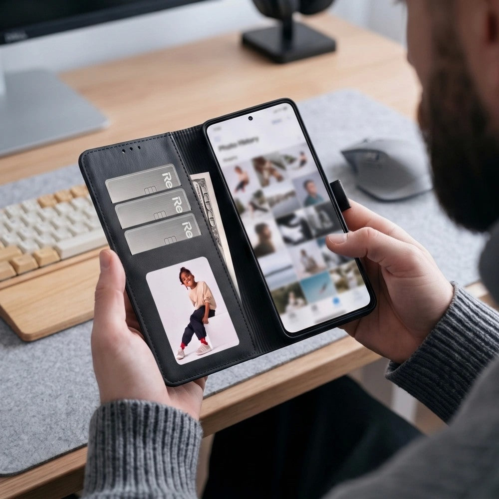 Dėklas Tech-Protect Wallet Xiaomi Redmi Note 17 Pro 5G juodas