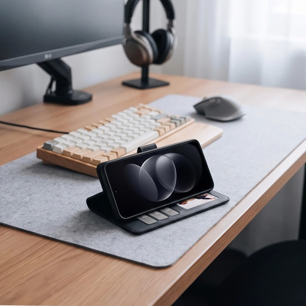 Dėklas Tech-Protect Wallet Xiaomi Redmi Note 17 Pro Max 5G juodas